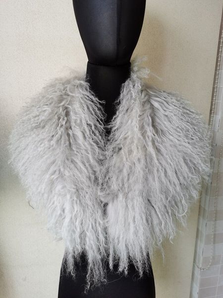 women real mongolia lamb fur collar scarf shawl wraps natural curl grey, Blue;gray
women real mongolia lamb fur collar scarf shawl wraps natural curl grey, Blue;gray