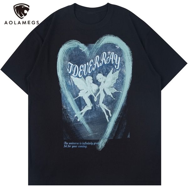 aolamegs t-shirt men fairy print heart graffiti couple tee shirts summer o-neck cozy casual high street harajuku streetwear 220706, White;black
aolamegs t-shirt men fairy print heart graffiti couple tee shirts summer o-neck cozy casual high street harajuku streetwear 220706, White;black
