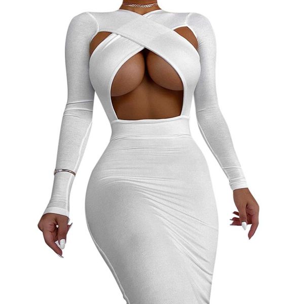 casual dresses women party long sleeve skinny bodycon dress fashion solid cross hollow out autumn knee-length black white, Black;gray
casual dresses women party long sleeve skinny bodycon dress fashion solid cross hollow out autumn knee-length black white, Black;gray