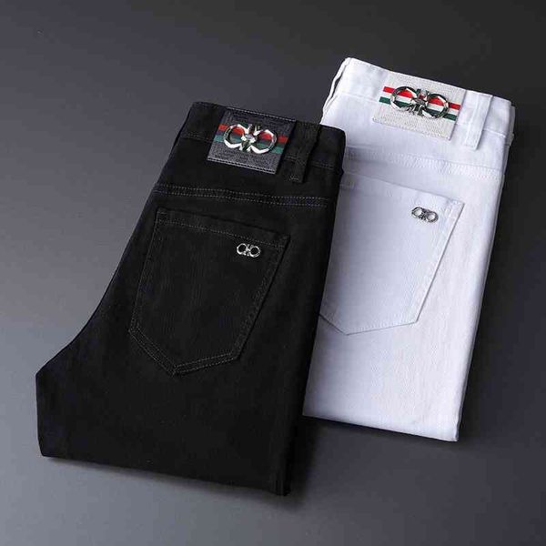 men's jeans spring and summer jeans men's versatile black white two-color cotton elastic small feet slim fit korean version pnu4, Blue
men's jeans spring and summer jeans men's versatile black white two-color cotton elastic small feet slim fit korean version pnu4, Blue