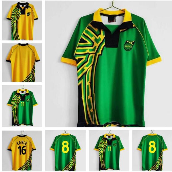 1998 retro jamaica soccer jerseys home away yellow green 98 classic vintage football shirt #16 earle #11 whitmore #3 dawes #19 sinclair, Black;yellow
1998 retro jamaica soccer jerseys home away yellow green 98 classic vintage football shirt #16 earle #11 whitmore #3 dawes #19 sinclair, Black;yellow