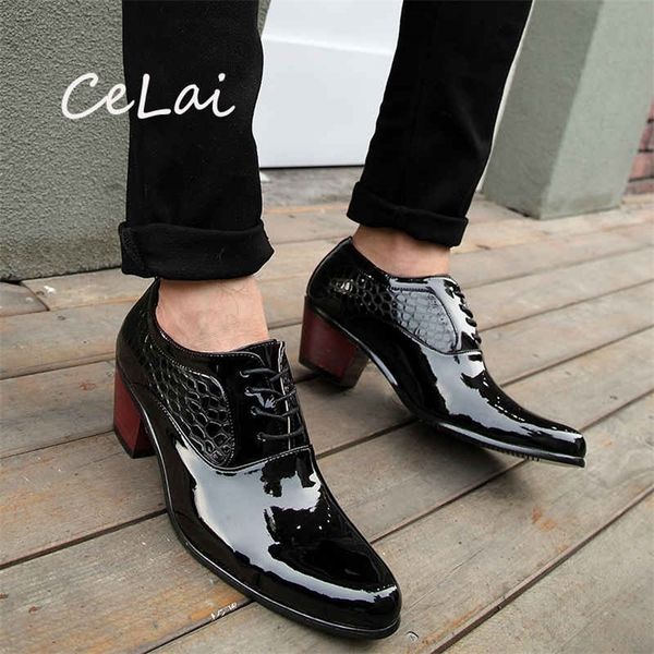 men's wedding sneakers heighten leather shoes men oxford platform shoes pointed toe working shoes high heels dress sapatos g16 220816, Black
men's wedding sneakers heighten leather shoes men oxford platform shoes pointed toe working shoes high heels dress sapatos g16 220816, Black