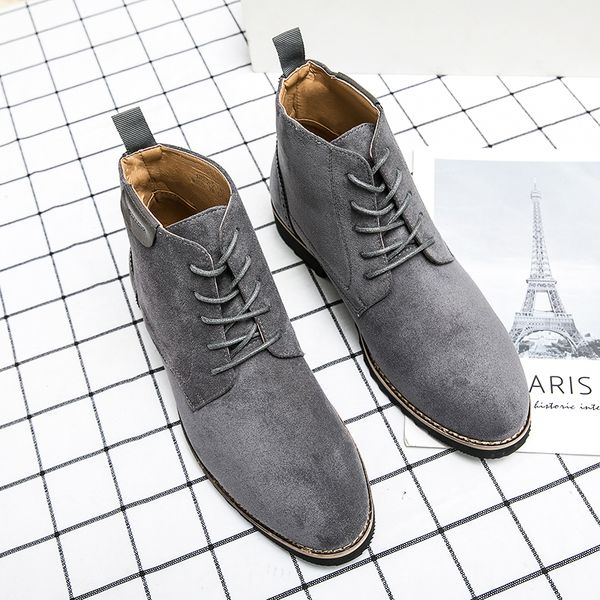low-lace-up boots men shoes faux suede solid color classic round toe everyday professional fashion casual martin boots hm416, Black
low-lace-up boots men shoes faux suede solid color classic round toe everyday professional fashion casual martin boots hm416, Black