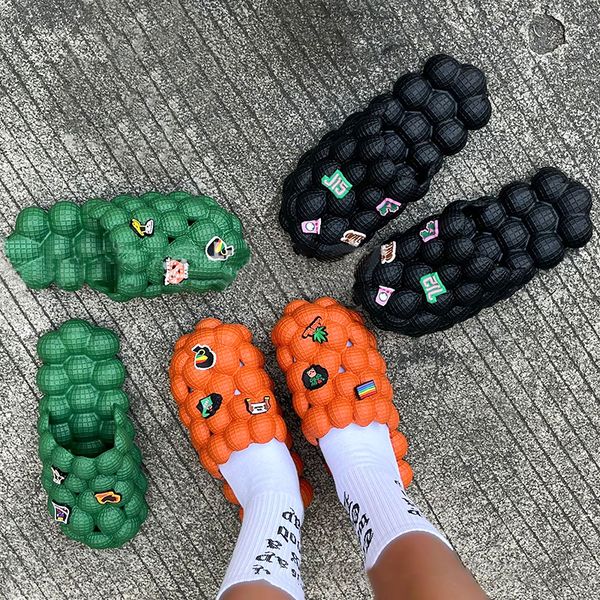 bubble flip flops new bubble slides with charms womens summer slippers bubbles shoes beach flip flops men 2022 designer platform, Black
bubble flip flops new bubble slides with charms womens summer slippers bubbles shoes beach flip flops men 2022 designer platform, Black