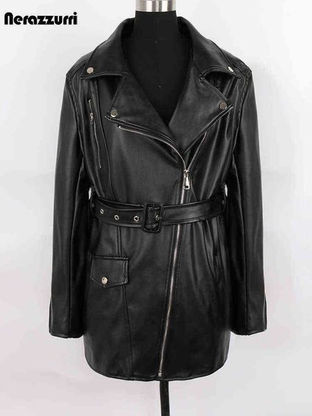 nerazzurri spring autumn cool loose waterproof black soft faux leather biker moto jacket women zipper long sleeve belt 2022 l220728
nerazzurri spring autumn cool loose waterproof black soft faux leather biker moto jacket women zipper long sleeve belt 2022 l220728