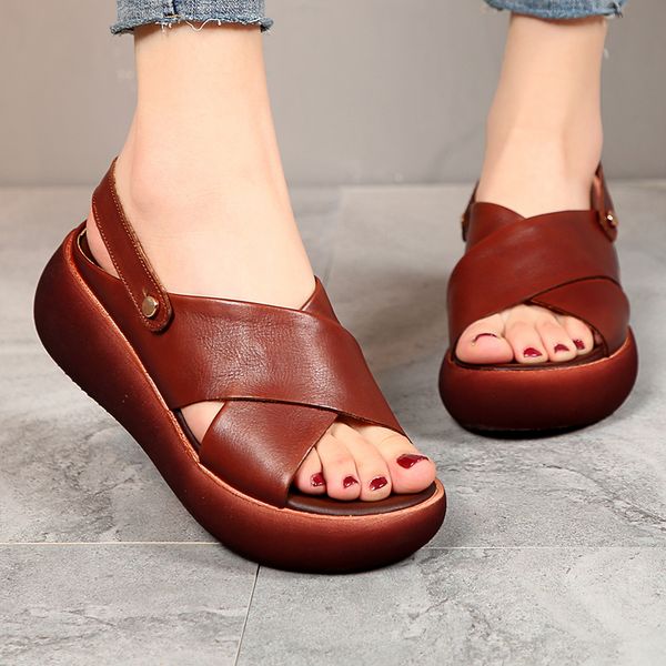 genuine leather sandals women summer 2022 new ladies sandals platform casual thick fashion retro women shoes, Black
genuine leather sandals women summer 2022 new ladies sandals platform casual thick fashion retro women shoes, Black