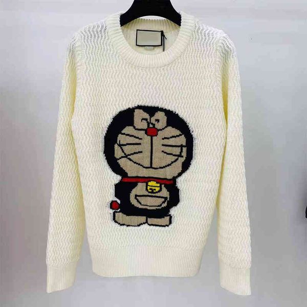 women's knits & tees gaoding dingdang cat round neck long sleeve embroidered cartoon pattern loose aging doraemon knitted sweater, White
women's knits & tees gaoding dingdang cat round neck long sleeve embroidered cartoon pattern loose aging doraemon knitted sweater, White