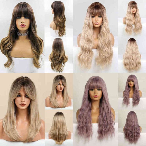 long wavy brown synthetic wigs ombre middle part natural hair wig for women daily party cosplay heat resistant fiber 220622, Black
long wavy brown synthetic wigs ombre middle part natural hair wig for women daily party cosplay heat resistant fiber 220622, Black