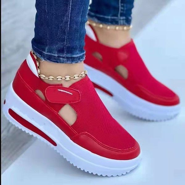 2022 women fashion vulcanized sneakers platform solid color flats ladies shoes casual breathable wedges ladies walking sneakers, Black
2022 women fashion vulcanized sneakers platform solid color flats ladies shoes casual breathable wedges ladies walking sneakers, Black