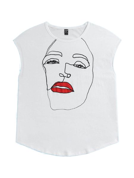 x janetmo figure graphic tank w8vb#, White