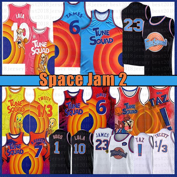 2021 space jam 2 tune squad basketball jersey 6 lebron james 23 michael ncaa 1 bugs movie 10 lola d.duck taz 1/3 tweety 7 r.runner movie je, Black
2021 space jam 2 tune squad basketball jersey 6 lebron james 23 michael ncaa 1 bugs movie 10 lola d.duck taz 1/3 tweety 7 r.runner movie je, Black