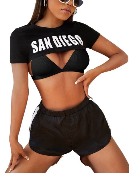 letter graphic super crop without cami o7sw#, White
letter graphic super crop without cami o7sw#, White