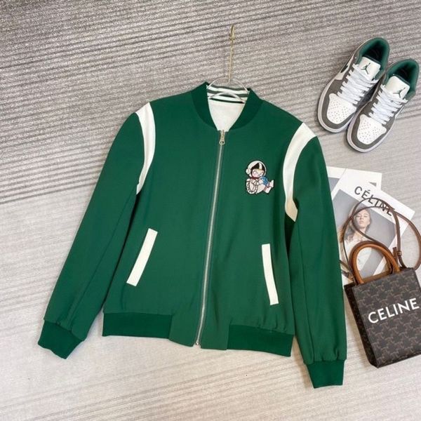 women's leather faux stand collar korean baseball casual green zipper with cartoon jacket on both sides, Black
women's leather faux stand collar korean baseball casual green zipper with cartoon jacket on both sides, Black