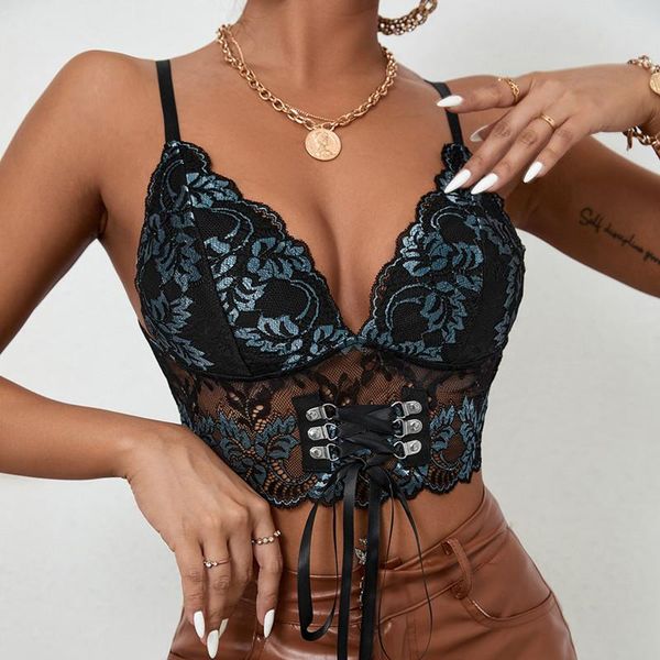 women's tanks & camis fashion lady floral embroidery lace camisole women low cut sleeveless bandage crop v neck tie up tank t, White
women's tanks & camis fashion lady floral embroidery lace camisole women low cut sleeveless bandage crop v neck tie up tank t, White