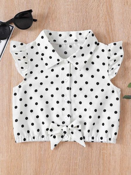 toddler girls polka dot tie front flutter sleeve blouse she, White;black
toddler girls polka dot tie front flutter sleeve blouse she, White;black