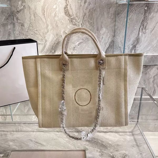 22ss classic style canvas stripes beach shopping bag womens luxury designer deauville chain totes double shoulder large capacity girls carta
22ss classic style canvas stripes beach shopping bag womens luxury designer deauville chain totes double shoulder large capacity girls carta