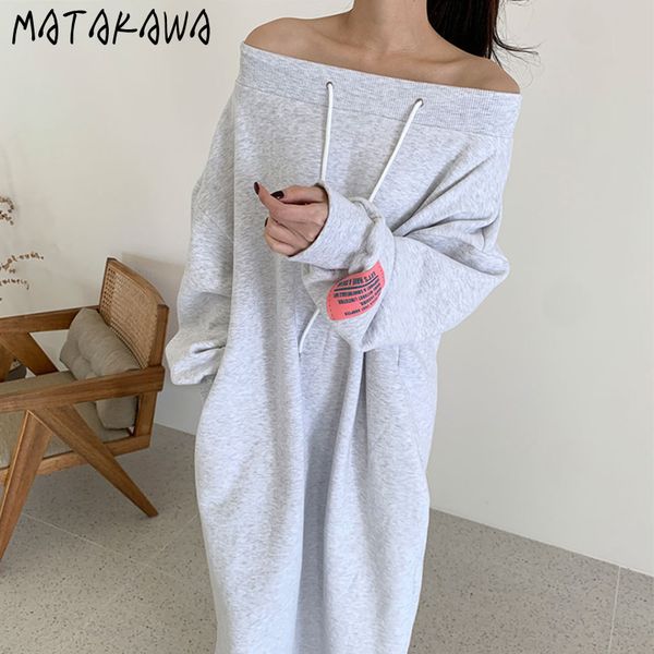 long sleeve split sweatshirt dress women korea spring slash neck woman loose double pocket patch femme robe 210506, Black;gray
long sleeve split sweatshirt dress women korea spring slash neck woman loose double pocket patch femme robe 210506, Black;gray