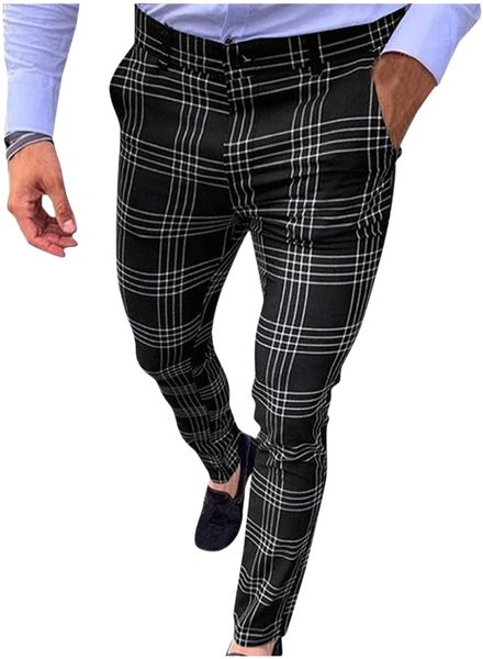 dress pants for men slim fit stretch chinos pants flat-front plaid print skinny zipper elastic waist pencil trousers x0pw#, White;black
dress pants for men slim fit stretch chinos pants flat-front plaid print skinny zipper elastic waist pencil trousers x0pw#, White;black