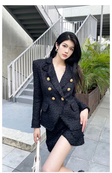 balm2022 new women's autumn winter western suit jacket designer tweed casual spring coat, Black;brown
balm2022 new women's autumn winter western suit jacket designer tweed casual spring coat, Black;brown