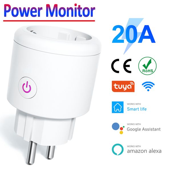 20a wifi smart plug eu adapter power socket outlet tuya smarthome voice control power monitor timing for alexa google assistant
20a wifi smart plug eu adapter power socket outlet tuya smarthome voice control power monitor timing for alexa google assistant
