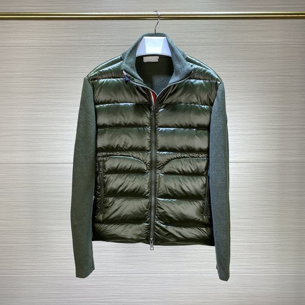 euope men stand collar down coat wool knitting splicing design jacket thin slim parkas green black color size m
euope men stand collar down coat wool knitting splicing design jacket thin slim parkas green black color size m
