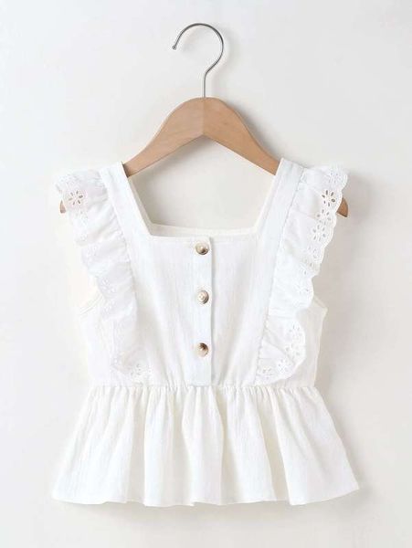 toddler girls eyelet embroidery ruffle hem blouse she, White;black
toddler girls eyelet embroidery ruffle hem blouse she, White;black