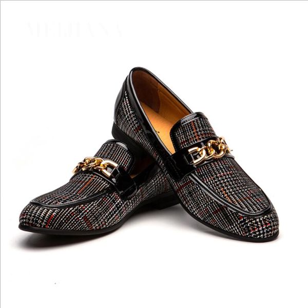 new men leather casual shoes men gingham fashion wedding party dress handmade loafers da33, Black
new men leather casual shoes men gingham fashion wedding party dress handmade loafers da33, Black