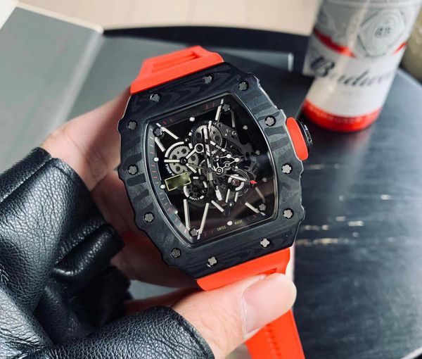 5 colors brand new men's automatic mechanical watch carbon fiber material sapphire glass rubber strap, Slivery;brown
5 colors brand new men's automatic mechanical watch carbon fiber material sapphire glass rubber strap, Slivery;brown
