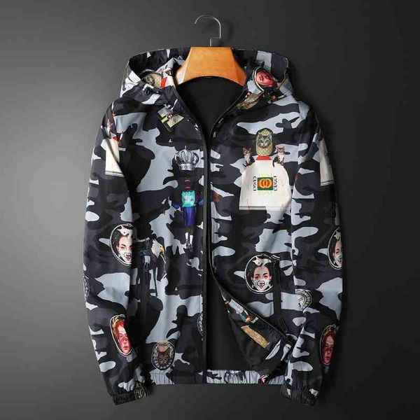 2022 autumn new korean men's fashion casual hooded et thin personalized printing, Black;brown
2022 autumn new korean men's fashion casual hooded et thin personalized printing, Black;brown