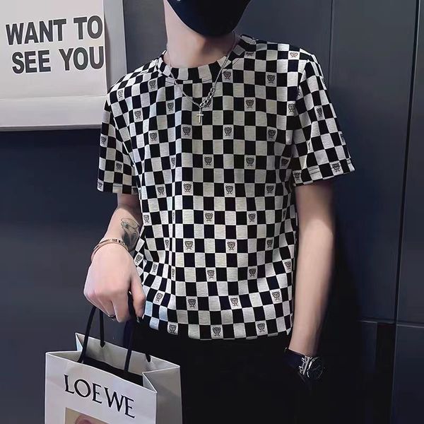checkerboard t shirt men 2022 summer short sleeve casual t-shirt cotton breathable streetwear round neck tee men clothing, White;black
checkerboard t shirt men 2022 summer short sleeve casual t-shirt cotton breathable streetwear round neck tee men clothing, White;black