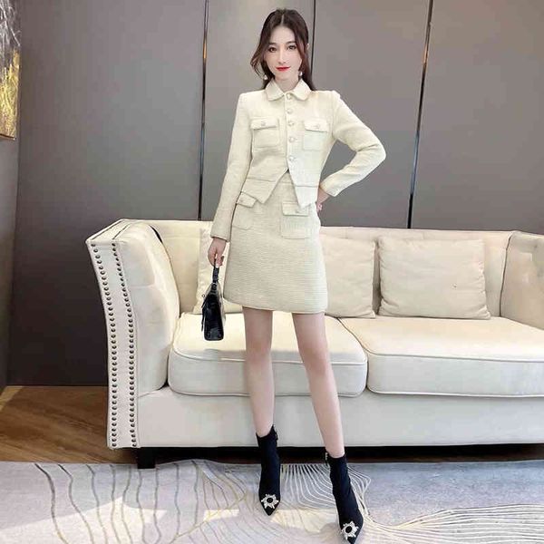 women's two piece pants autumn celebrity women's suit tweed small coat hip wrap skirt fragrance two piece set, White
women's two piece pants autumn celebrity women's suit tweed small coat hip wrap skirt fragrance two piece set, White