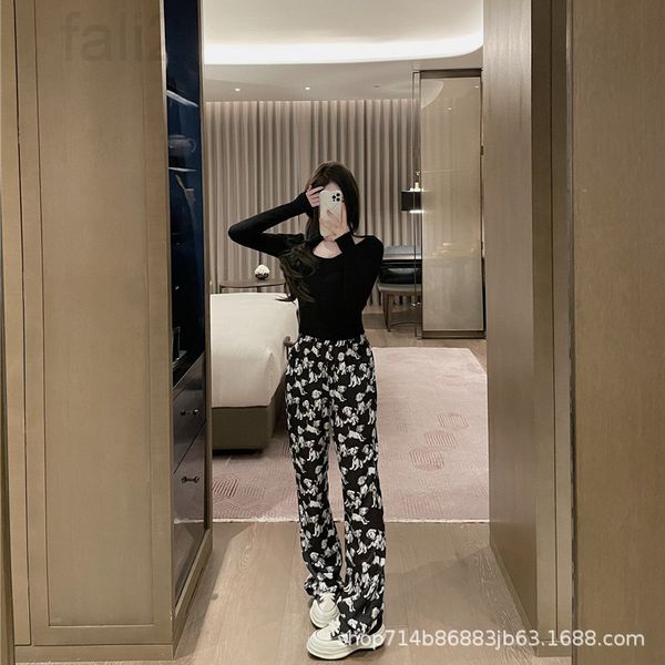 women's jumpsuits & rompers designer little dog printed wide leg pants women's 22 spring new net red high waist thin floor mops ca, Black;white
women's jumpsuits & rompers designer little dog printed wide leg pants women's 22 spring new net red high waist thin floor mops ca, Black;white