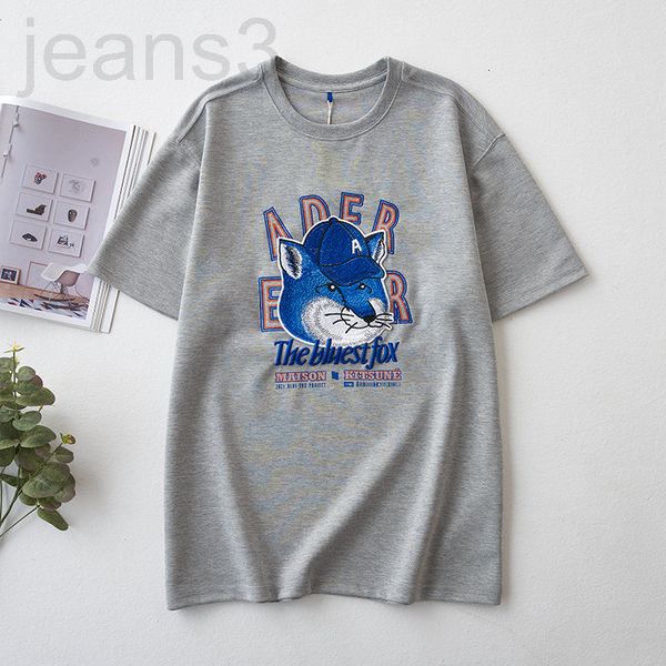 women's t-shirt designer chao brand 2022 new short sleeve co branded heavy industry embroidery round neck ader men's and women, White
women's t-shirt designer chao brand 2022 new short sleeve co branded heavy industry embroidery round neck ader men's and women, White