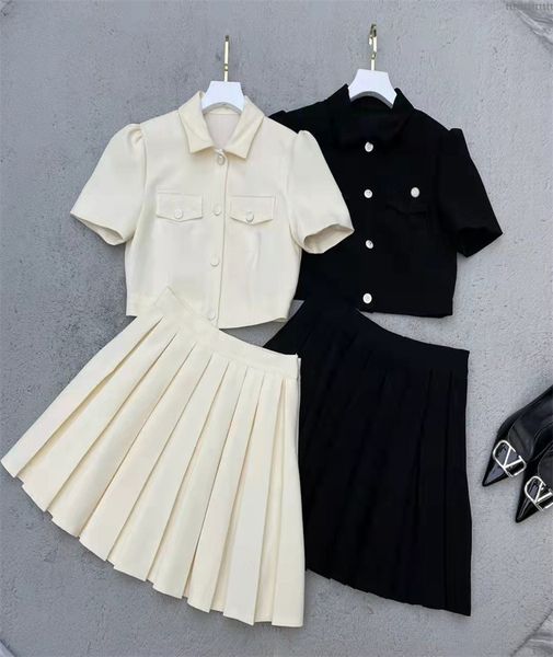 two piece dress women's suit short pleated skirt 2 pcs set fashionable style early spring series black and white
two piece dress women's suit short pleated skirt 2 pcs set fashionable style early spring series black and white