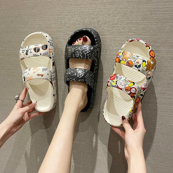 2022 new slippers personality graffiti thick-soled sandals women's summer couples home wear men's non-slip soft-soled fashion beac, Black
2022 new slippers personality graffiti thick-soled sandals women's summer couples home wear men's non-slip soft-soled fashion beac, Black
