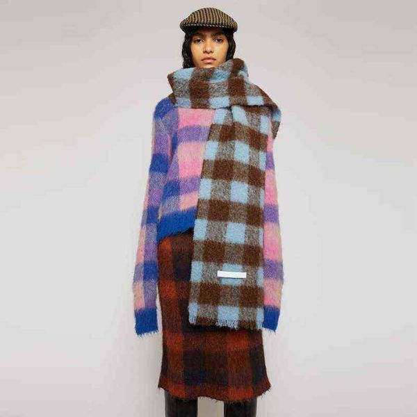 2022 ac new short beard imitation cashmere contrast plaid scarf long student bib winter warm shawl xwl, Blue;gray
2022 ac new short beard imitation cashmere contrast plaid scarf long student bib winter warm shawl xwl, Blue;gray