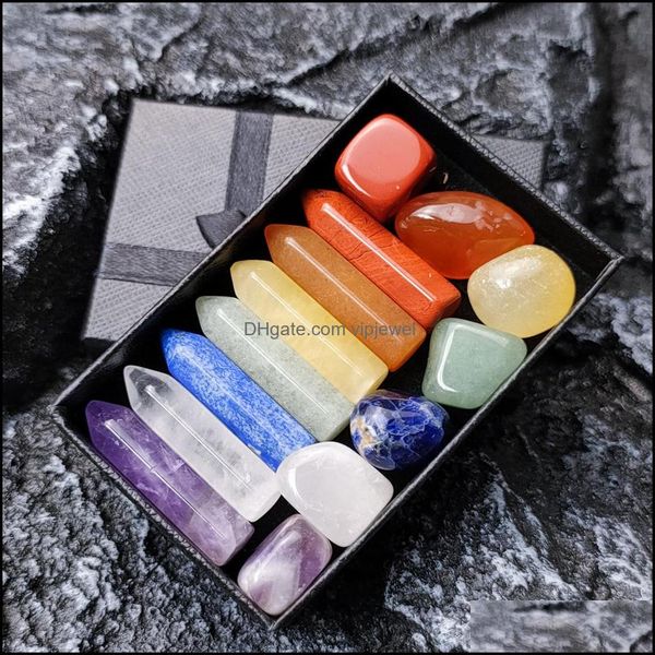 stone loose beads jewelry 7 chakra set reiki natural crystal stones ornaments polishing rock quartz yoga energy bead heal d0z, Black
stone loose beads jewelry 7 chakra set reiki natural crystal stones ornaments polishing rock quartz yoga energy bead heal d0z, Black