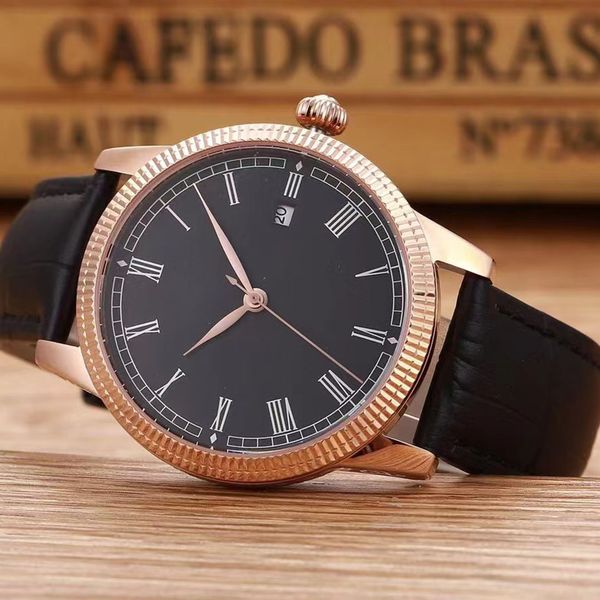 men's luxury watch original engraved rose gold case leather strap wear resistant anti-slip glass wristwatches 2813 automatic mechanical, Slivery;brown
men's luxury watch original engraved rose gold case leather strap wear resistant anti-slip glass wristwatches 2813 automatic mechanical, Slivery;brown
