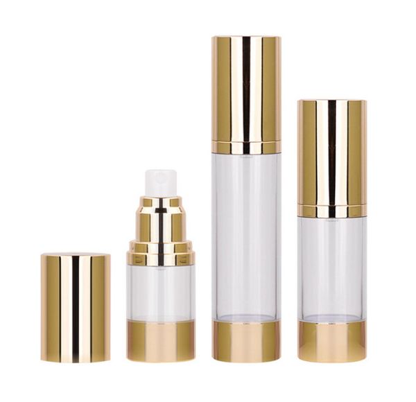 30ml empty airless vacuum plastic bottle gold cosmetic travel liquid refillable bottles
30ml empty airless vacuum plastic bottle gold cosmetic travel liquid refillable bottles