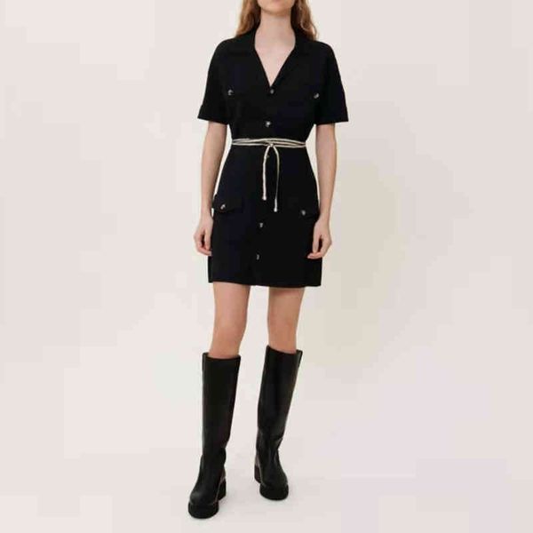 casual dresses maj* summer arrival woman self-tie belt black lapel collar shirt knitted mini dress franch pairs in style 3afh, Black;gray
casual dresses maj* summer arrival woman self-tie belt black lapel collar shirt knitted mini dress franch pairs in style 3afh, Black;gray
