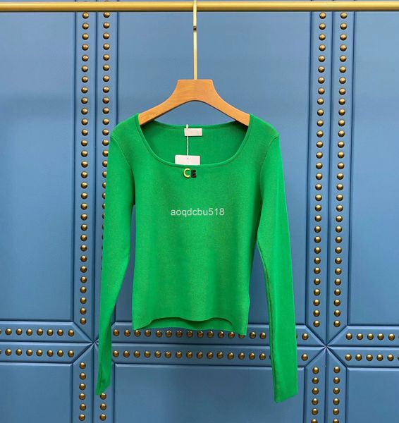 women's knits & tees 22 early spring ce metal letter embroidery qu zhu ice silk one line collar fashion slim knit pullover women's, White
women's knits & tees 22 early spring ce metal letter embroidery qu zhu ice silk one line collar fashion slim knit pullover women's, White
