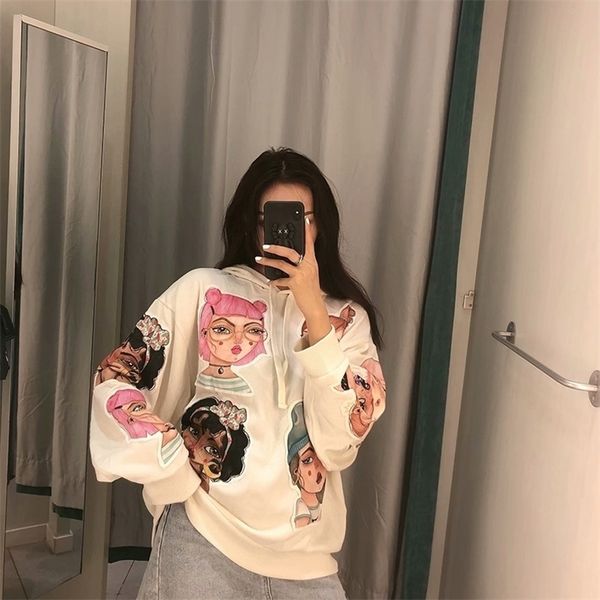 obrix female hooded casual hoodie loose cartoon print trendy sporty comfy hoodie for women 201203, Black
obrix female hooded casual hoodie loose cartoon print trendy sporty comfy hoodie for women 201203, Black