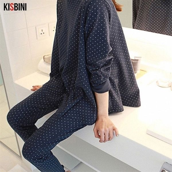 kisbini 2pcs women pajamas sets autumn spring 100% cotton sleepwear navy dot print round neck long sleeve pyjamas home suit 201114, Black;red
kisbini 2pcs women pajamas sets autumn spring 100% cotton sleepwear navy dot print round neck long sleeve pyjamas home suit 201114, Black;red