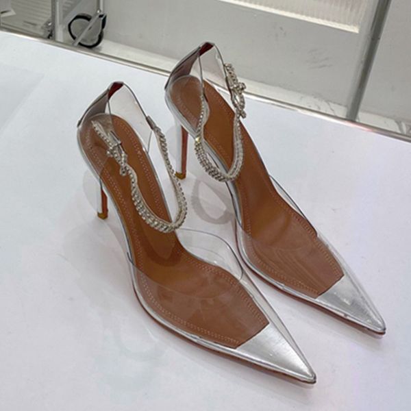 transparent clear pvc pumps designer high heels women sandals stiletto diamond ankle strap dress shoes designers amin 9.5cm pointed toe part, Black
transparent clear pvc pumps designer high heels women sandals stiletto diamond ankle strap dress shoes designers amin 9.5cm pointed toe part, Black