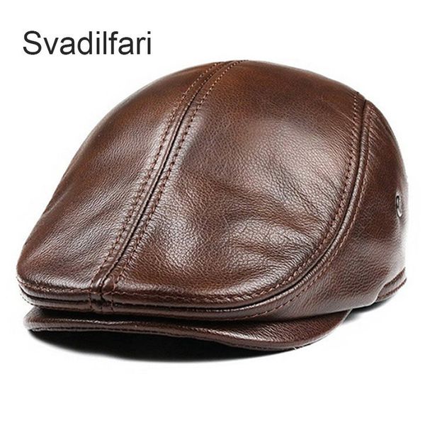men s outdoor leather hat winter berets male warm ear protection cap 100 genuine dad wholesale leisure bone 220817, Blue;gray
men s outdoor leather hat winter berets male warm ear protection cap 100 genuine dad wholesale leisure bone 220817, Blue;gray