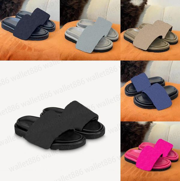 designer pool pillow comfort slippers mules men women velcro sandals nylon wide strap filled soft down letter embossing flat slide rubber ou, Black
designer pool pillow comfort slippers mules men women velcro sandals nylon wide strap filled soft down letter embossing flat slide rubber ou, Black