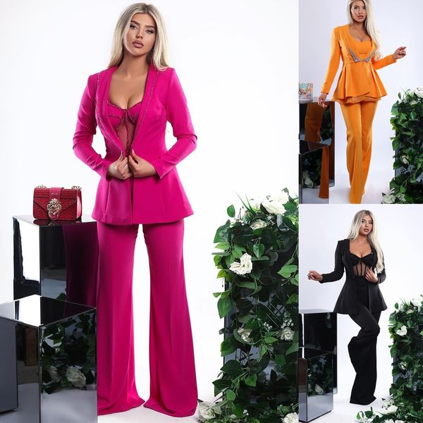 candy color sequins women blazer street power suits slim fit ruffles evening party outfit wedding wear 2 pieces, Black;red
candy color sequins women blazer street power suits slim fit ruffles evening party outfit wedding wear 2 pieces, Black;red