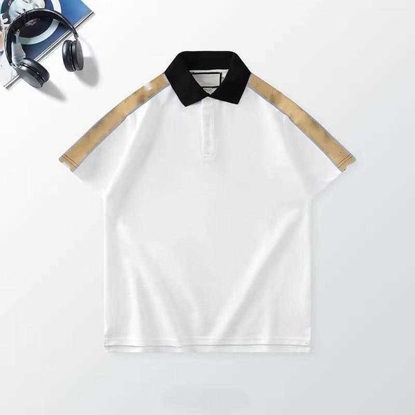 summer new men's t-shirt reflective stitching webbing polo shirt men and women couple models lapel tide brand short sleeves, White;black
summer new men's t-shirt reflective stitching webbing polo shirt men and women couple models lapel tide brand short sleeves, White;black