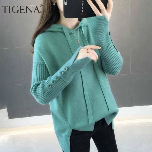 tigena knitted hoodies sweatshirt women fall winter korean loose long sleeve hooded sweatshirt female poleron women 201202, Black
tigena knitted hoodies sweatshirt women fall winter korean loose long sleeve hooded sweatshirt female poleron women 201202, Black