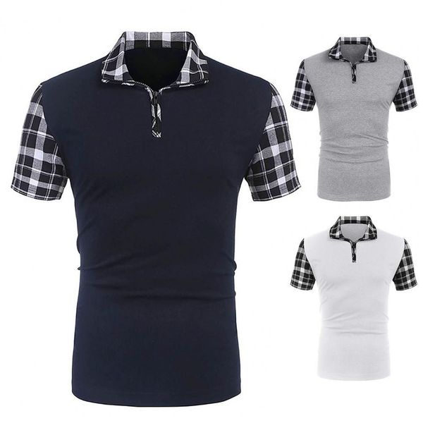 turn-down collar fabulous anti-pilling polo shirt patchwork polo shirt breathable for work, White;black
turn-down collar fabulous anti-pilling polo shirt patchwork polo shirt breathable for work, White;black